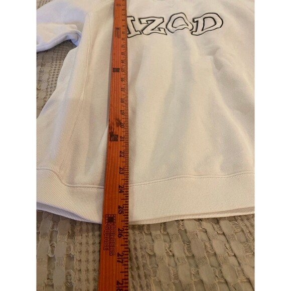 Izod Sweatshirt size Large Color Cream Inset Sides EUC Soft Versatile Casual - Picture 10 of 10